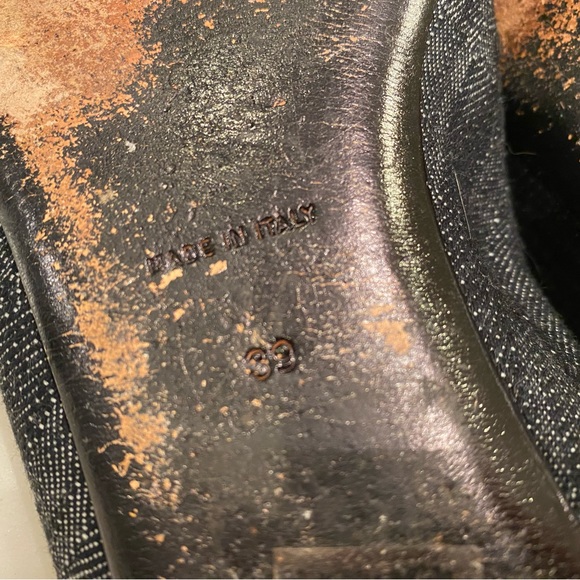 Burberry Peep-Toe Navy Canvas / Jean Ballet
Flats Shoes EU 39 - Picture 9 of 11